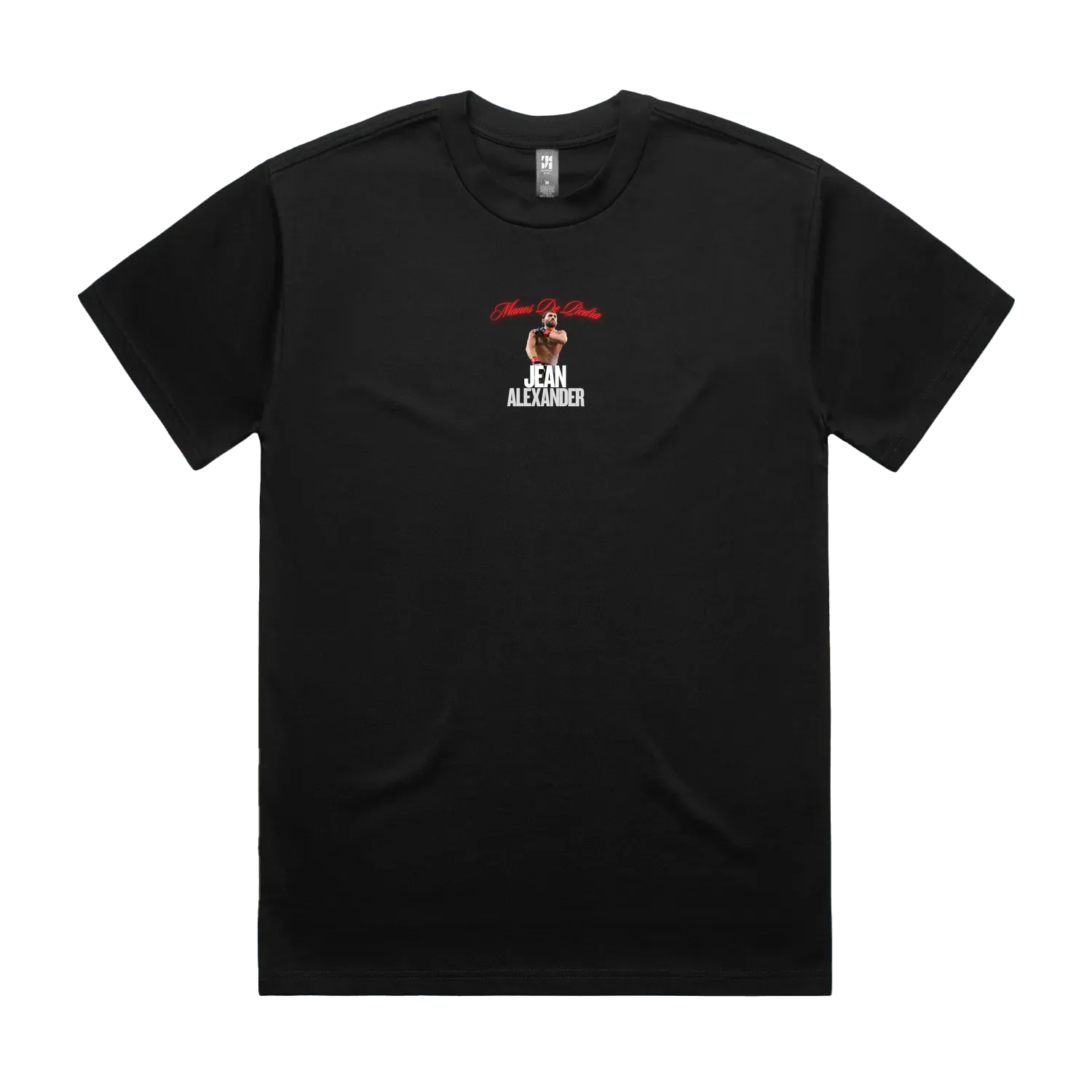 Black front flat lay