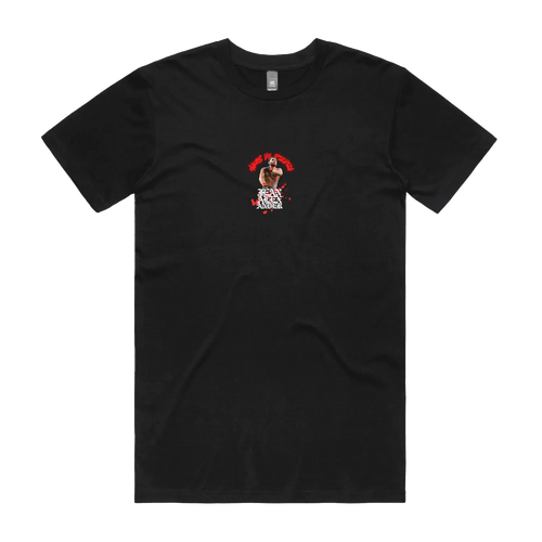 Black front flat lay